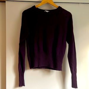 Autumn cashmere cotton sweater dark purple size small